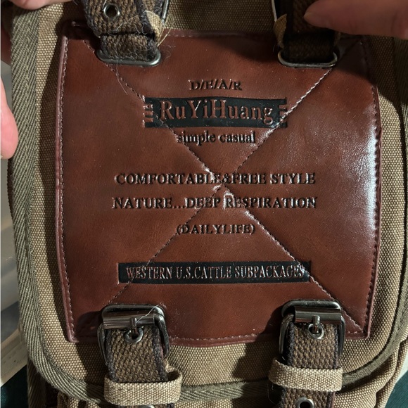 Brown Casual Men's Crossbody Bag by Ru YiHuang. - Picture 2 of 7